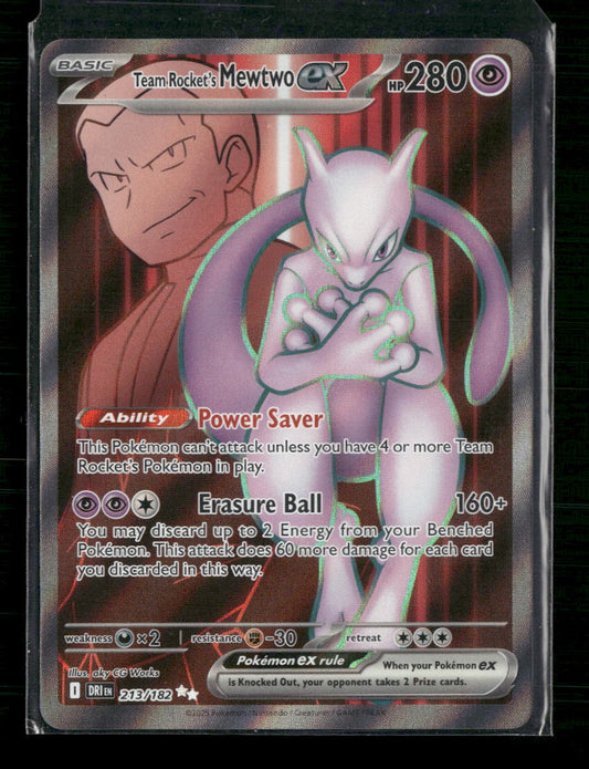Team Rocket's Mewtwo ex SV10: Destined Rivals #213/182 - Front