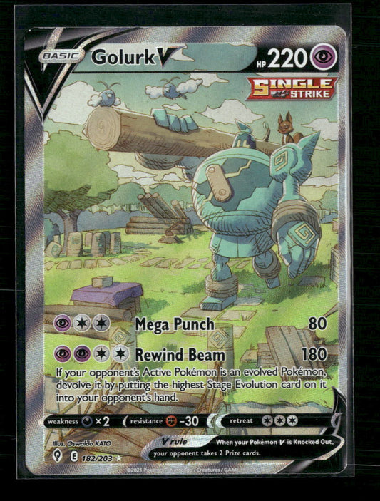 Golurk V (Alternate Full Art) SWSH07: Evolving Skies #182/203 - Front