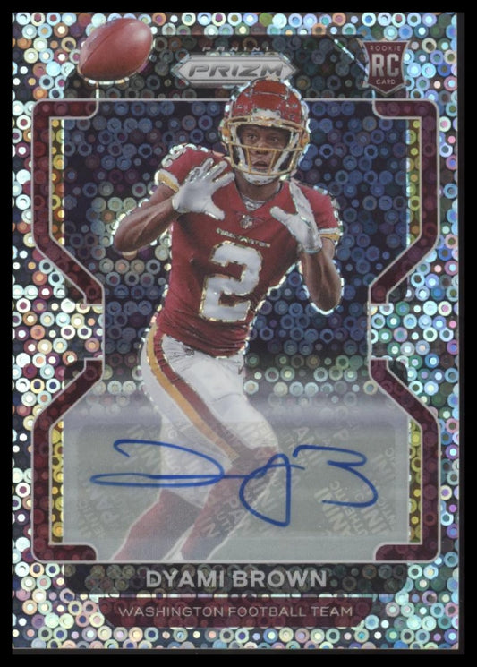 Dyami Brown 2021 Panini Prizm #353 Rookie Autographs Prizm No Huddle - Front
