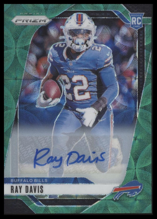 Ray Davis 2024 Panini Prizm #382 Green Scope #/75 - Front