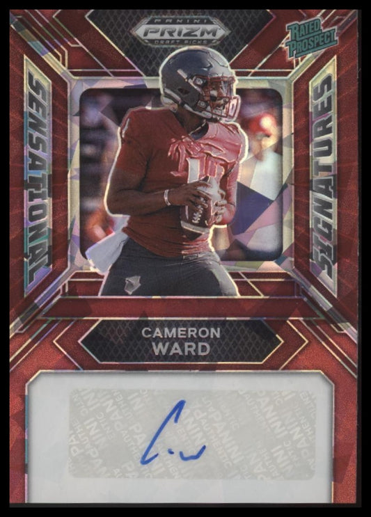 Cameron Ward 2024 Panini Prizm Draft Picks #SS-CWD Sensational Signatures - Front