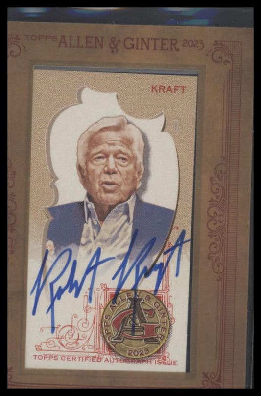 Robert Kraft 2023 Topps Allen & Ginter #MA-RKR Mini Framed Auto - Front