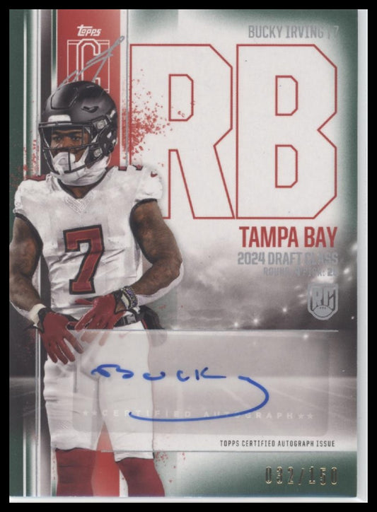 Bucky Irving 2024 Topps Signature Class Auto Variation Green #/150 - Front