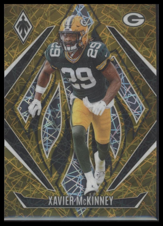 Xavier McKinney 2024 Panini Phoenix #147 Gold Pandora #/10 - Front