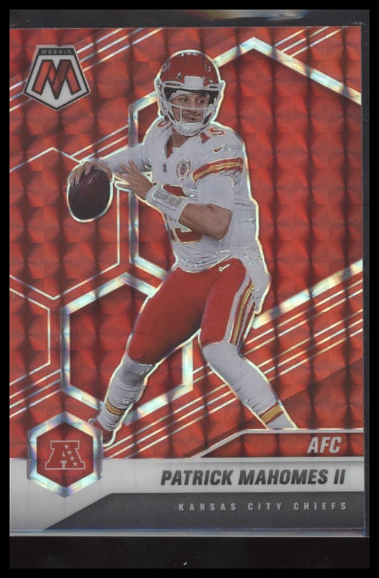 Patrick Mahomes II 2021 Panini Mosaic #221 Prizm Red - Front