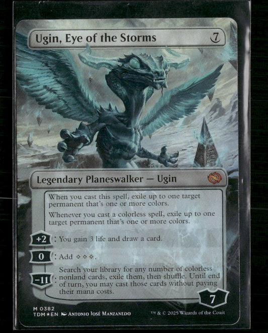 Ugin, Eye of the Storms (Borderless) Tarkir: Dragonstorm #382 Foil - Front