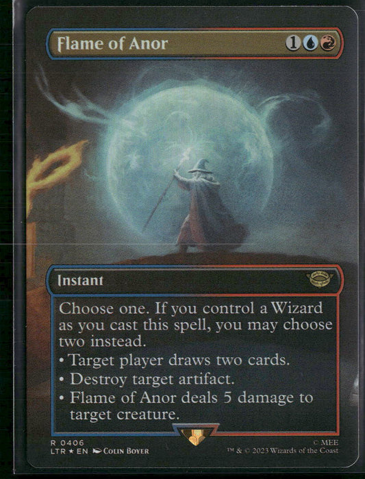 Flame of Anor (Borderless) Foil #406 - Front