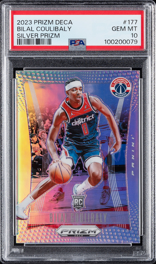Bilal Coulibaly 2023 Panini Prizm Deca #177 Silver Prizm PSA 10 - Front