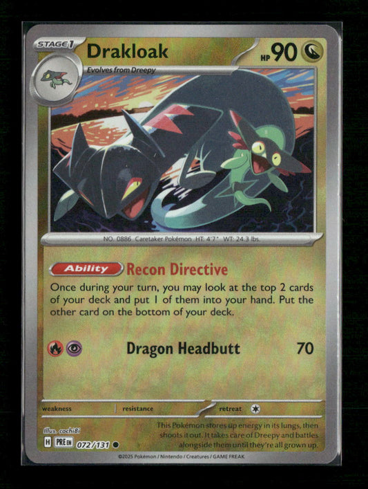 Drakloak (Master Ball Pattern) SV: Prismatic Evolutions #072/131 - Front