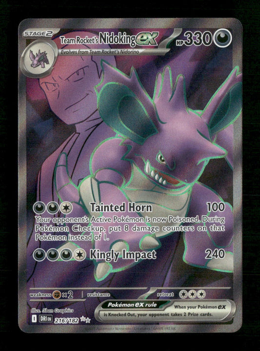 Team Rocket's Nidoking ex SV10: Destined Rivals #216/182 - Front