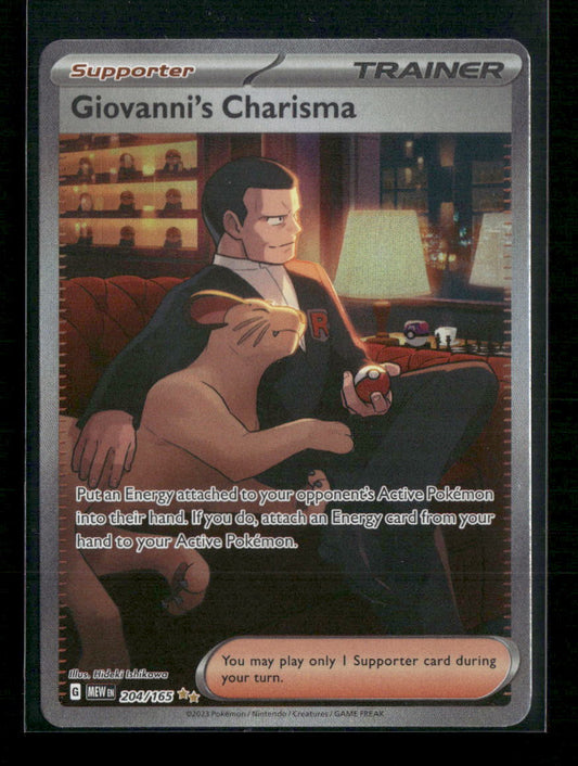 Giovanni's Charisma SV: Scarlet & Violet 151 #204/165 - Front