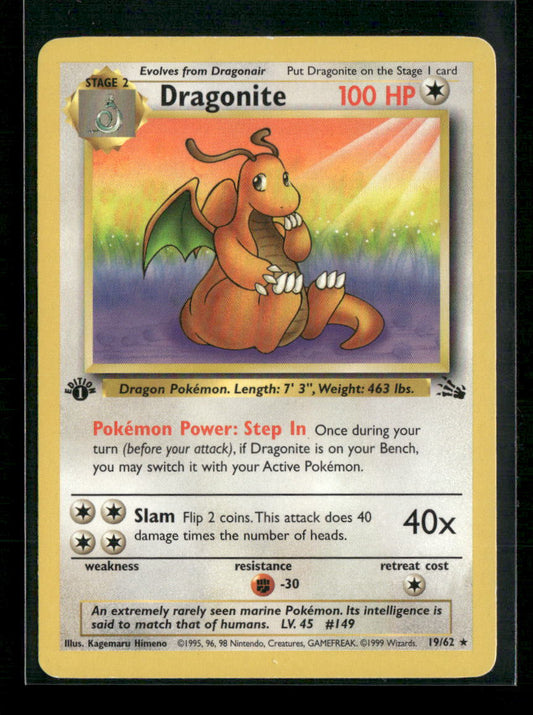 Dragonite (19) Fossil #19/62 - Front