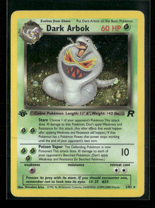 Dark Arbok 1st Edition WoTC #2/82 - Front