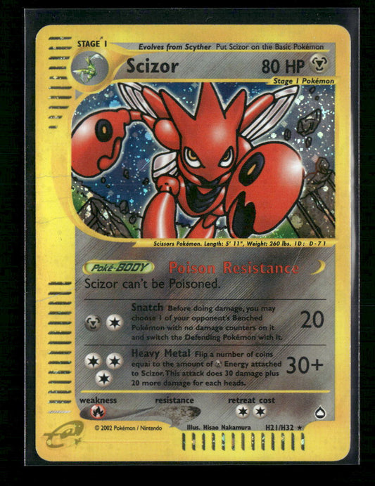 Scizor (H21) Aquapolis #H21/H32 - Front