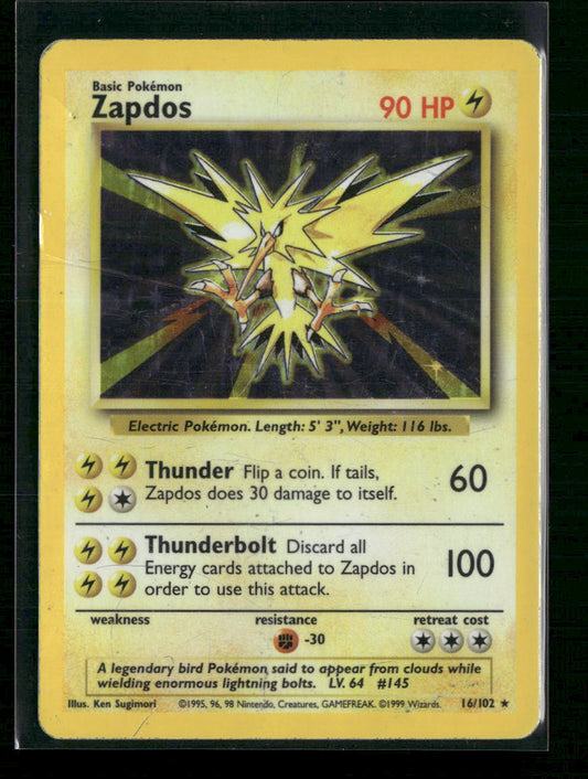 Zapdos Base Set #016/102 - Front
