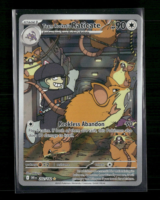 Team Rocket's Raticate SV10: Destined Rivals #202/182 - Front