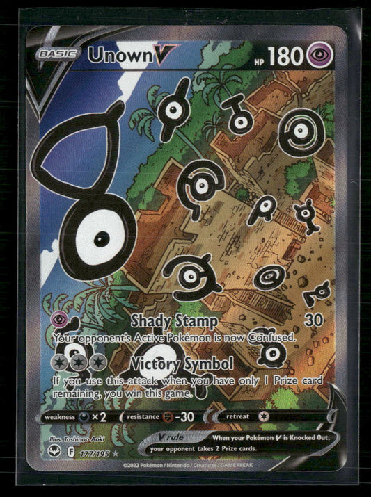 Unown V (Alternate Full Art) SWSH12: Silver Tempest #177/195 - Front