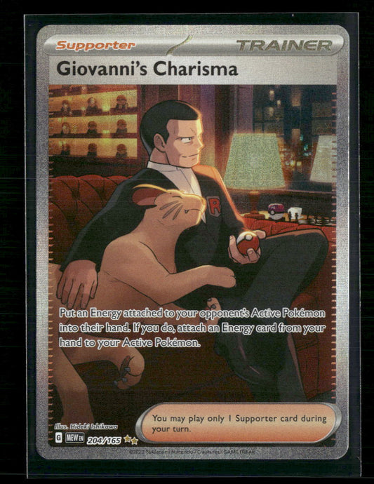 Giovanni's Charisma SV: Scarlet & Violet 151 #204/165 - Front