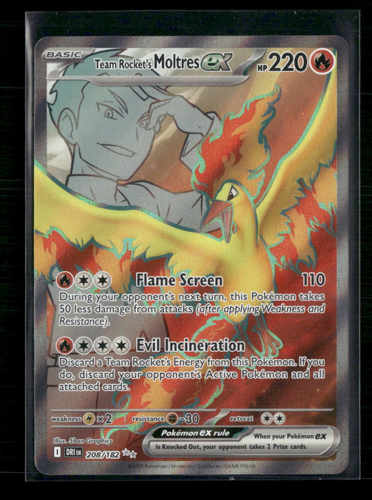 Team Rocket's Moltres ex SV10: Destined Rivals #208/182 - Front