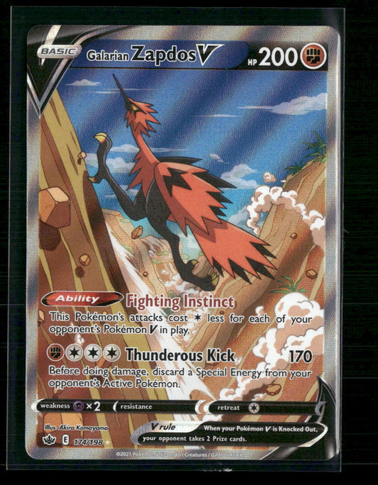 Galarian Zapdos V (Alternate Full Art) SWSH06: Chilling Reign #174/198 - Front