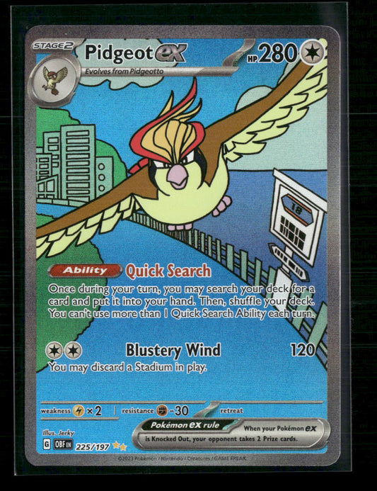 Pidgeot ex SV03: Obsidian Flames #225/197 - Front
