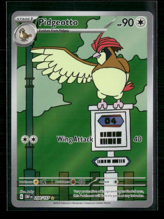 Pidgeotto SV03: Obsidian Flames #208/197 - Front