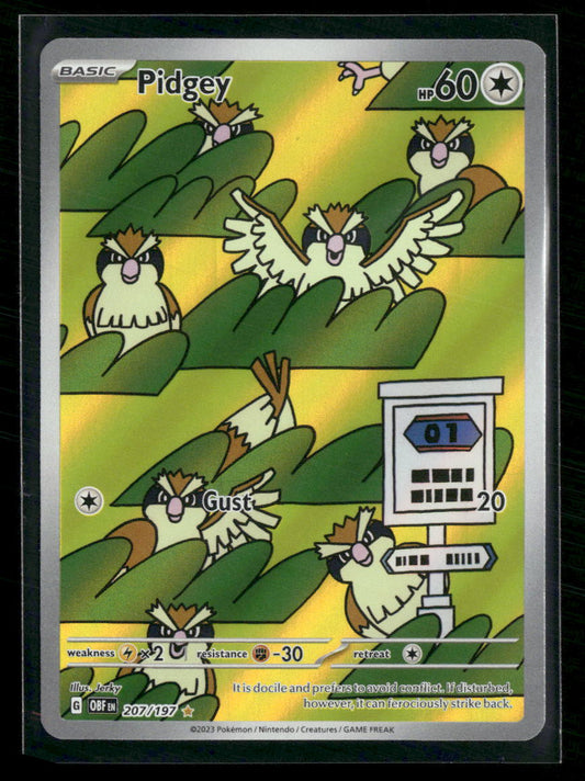 Pidgey SV03: Obsidian Flames #207/197 - Front