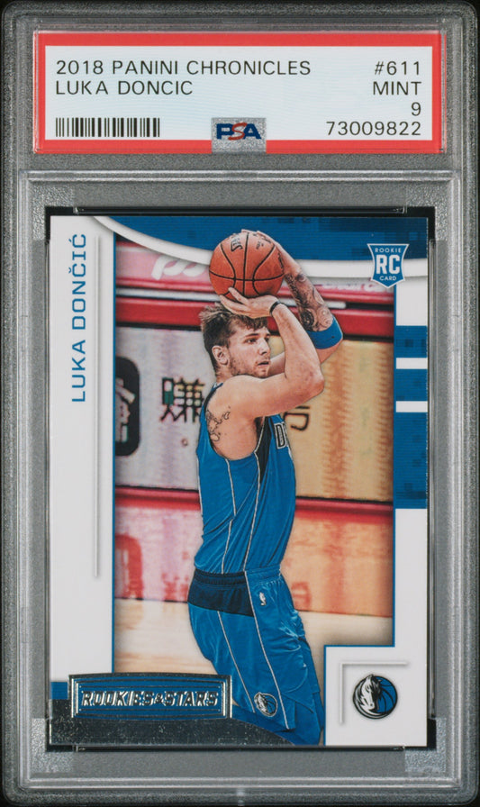 Luka Doncic 2018 Panini Chronicles #611 PSA 9 - Front