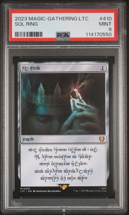 Sol Ring 2023 Magic The Gathering Tales Of Middle-Earth Commander #410 PSA 9 - Front