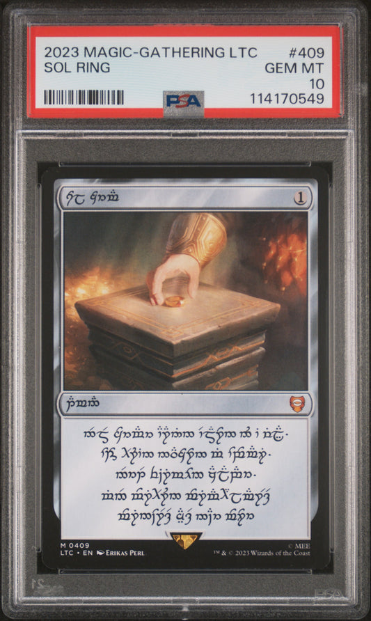 Sol Ring 2023 Magic The Gathering Tales Of Middle-Earth Commander #409 PSA 10 - Front