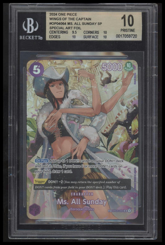 Ms. All Sunday FOIL SP 2024 One Piece Wings of the Captain #OP04064 BGS 10.0 - Front