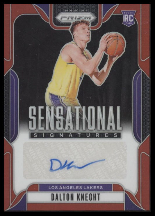 Dalton Knecht 2024-25 Panini Prizm Sensational Signatures Prizms Red #/99 - Front