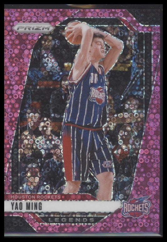 Yao Ming 2024-25 Panini Prizm #284 Prizms Fast Break Pink #/50 - Front