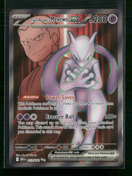 Team Rocket's Mewtwo ex SV10: Destined Rivals #213/182 - Front