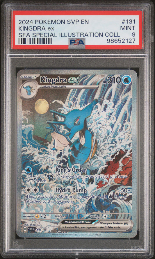 Kingdra Ex 2024 Pokemon Svp  Black Star Promo Special Illustration Coll PSA 9 - Front