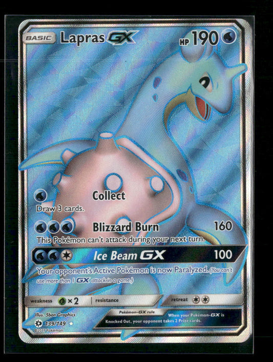 Lapras GX (Full Art) SM Base Set #139/149 - Front