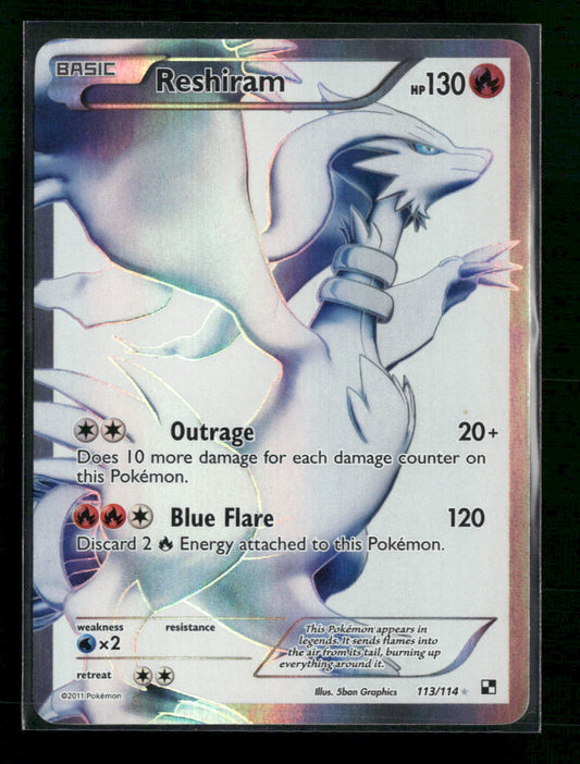 Reshiram (113 Full Art) Black and White #113/114 - Front
