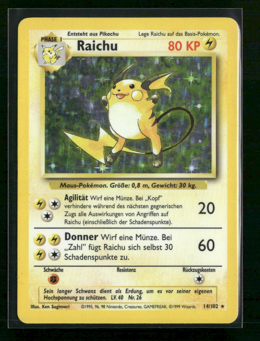 Raichu Base Set #014/102 - Front