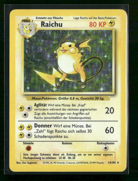 Raichu Base Set #014/102 - Front