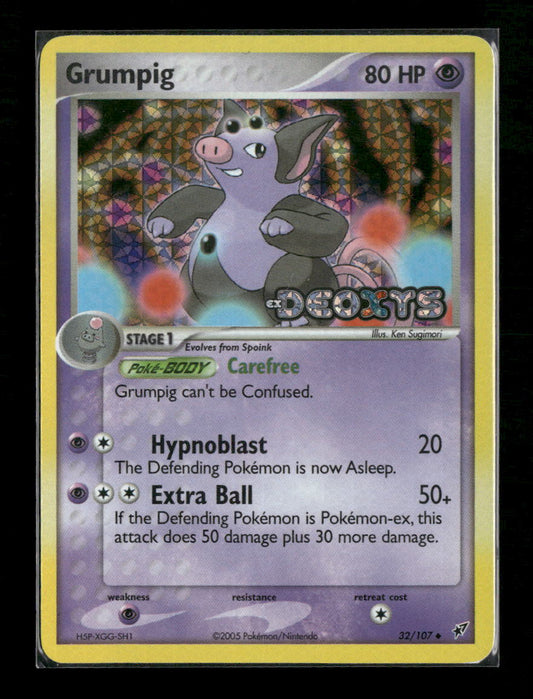 Grumpig Deoxys #32/107 Reverse Holo - Front