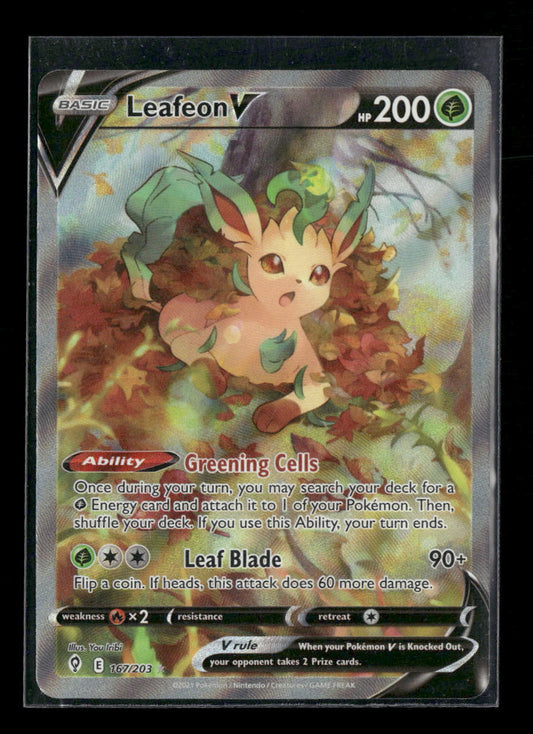 Leafeon V (Alternate Full Art) SWSH07: Evolving Skies #167/203 - Front