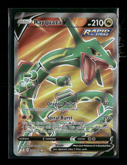 Rayquaza V (Full Art) SWSH07: Evolving Skies #193/203 - Front