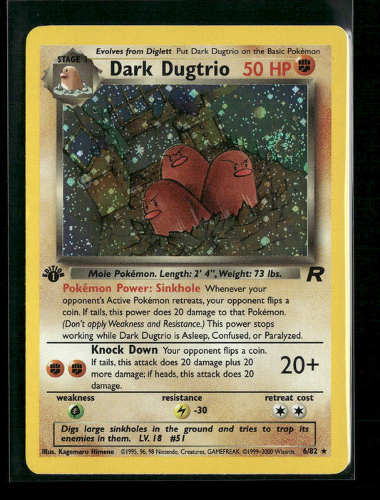 Dark Dugtrio (6) Team Rocket #06/82 - 1st Edition - Front