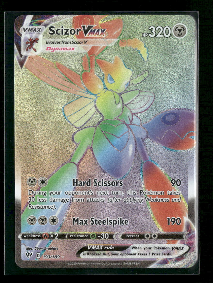 Scizor VMAX (Secret) SWSH03: Darkness Ablaze #193/189 - Front