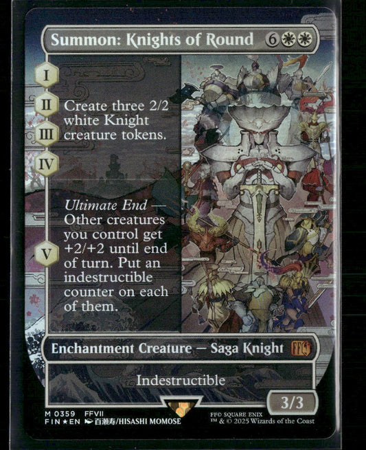 Summon: Knights of Round (Borderless) FINAL FANTASY #359 Foil - Front