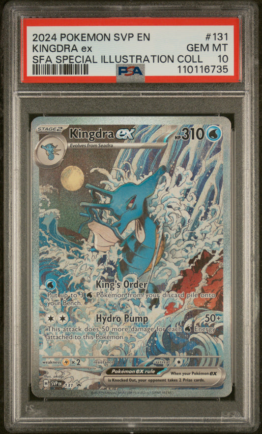 Kingdra Ex 2024 Pokemon Svp En-Sv Black Star Promo #131 PSA 10 - Front