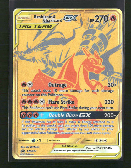 Reshiram & Charizard GX SM Promos #SM247 - Front