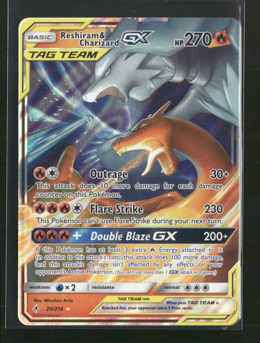 Reshiram & Charizard GX SM - Unbroken Bonds #20/214 - Front
