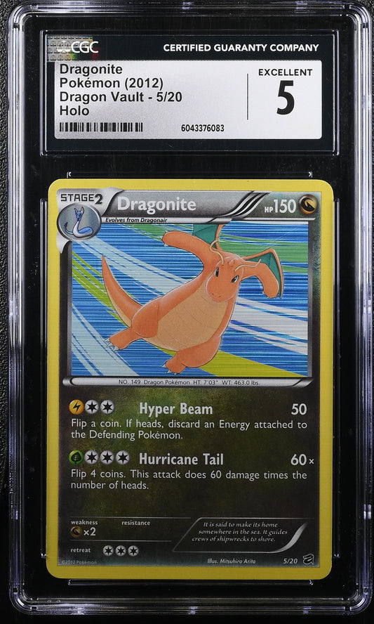 Dragonite 2012 Dragon Vault #5/20 CGC 5 - Front