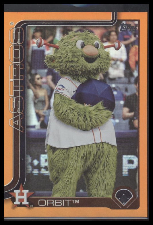 Orbit 2025 Topps #M-11 Mascots Orange #/25 - Front